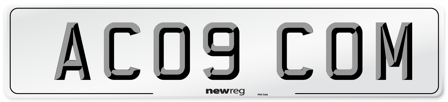 AC09 COM Number Plate from New Reg